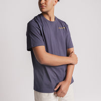 Larger Track Tee - Washed Navy