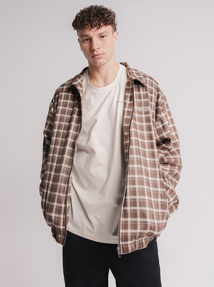 Plaid Harrington Jacket - Tan