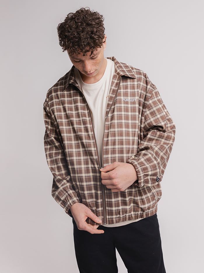 Plaid Harrington Jacket - Tan