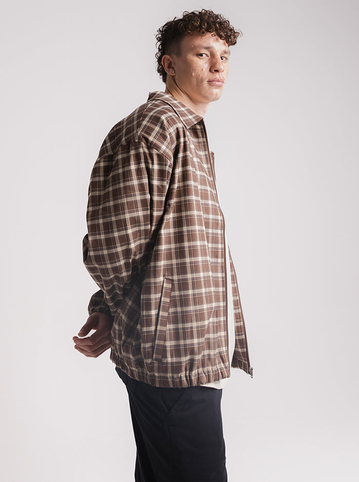 Plaid Harrington Jacket - Tan