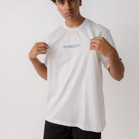 Blur Logo Track Tee - White