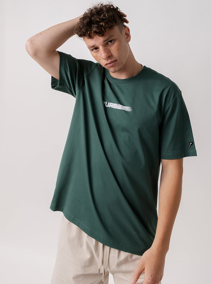 Blur Logo Track Tee - Stadium Green