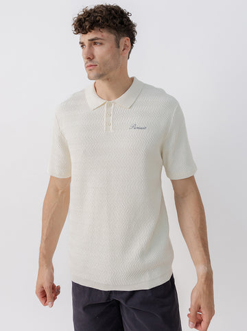 Textured Knit Polo