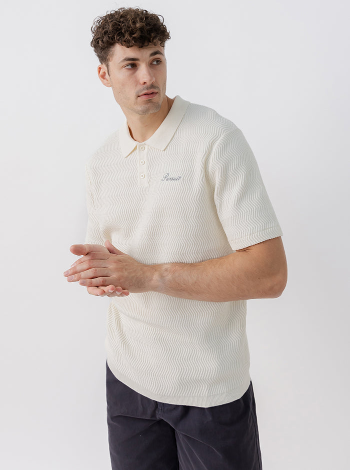 Textured Knit Polo