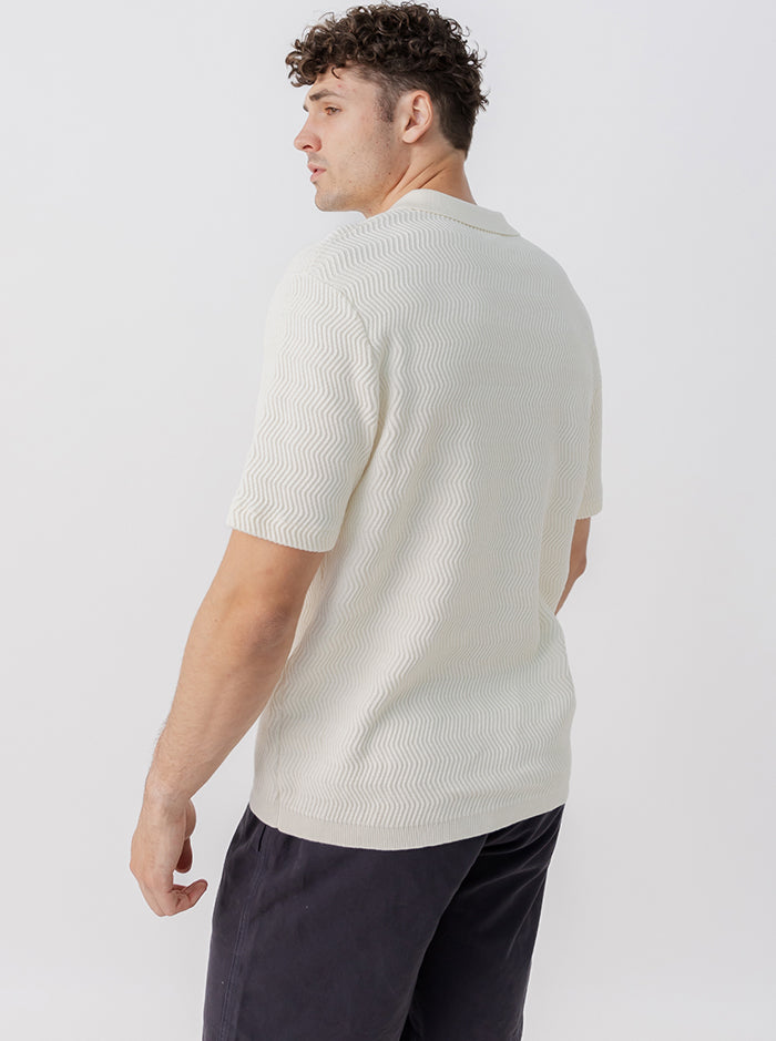 Textured Knit Polo