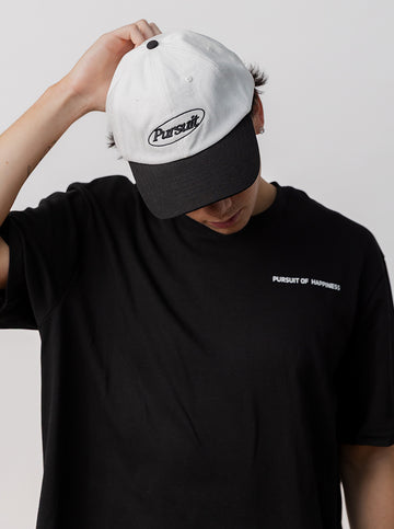 Circle Logo Dad Cap - White/Black