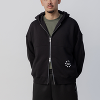 Star Heavyweight Zip Up in Court Black
