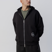 Star Heavyweight Zip Up in Court Black