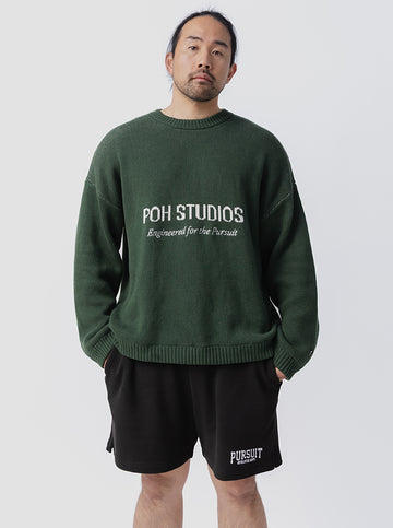 Pursuit Embroidered Knit - Stadium Green