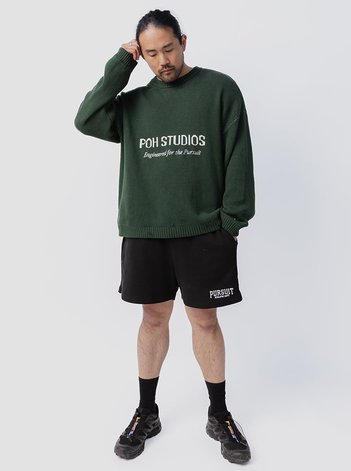 Pursuit Embroidered Knit - Stadium Green