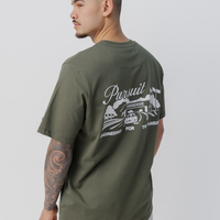 Track Tee in Grounded