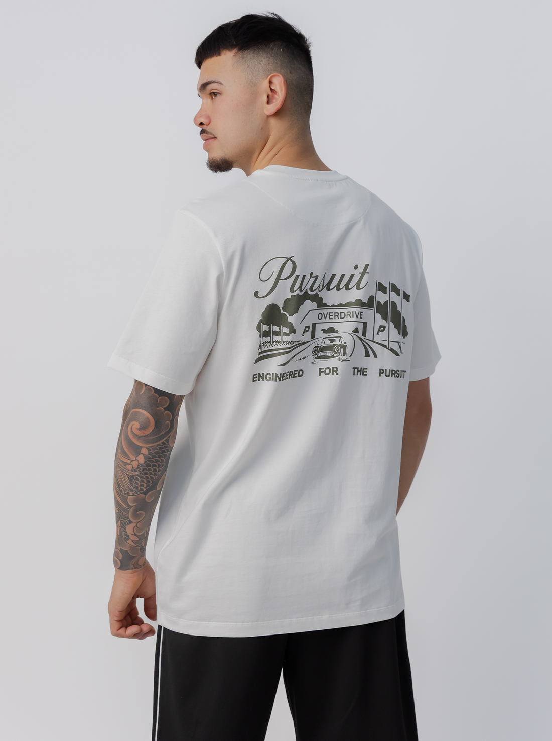 Overdrive Track Tee in White