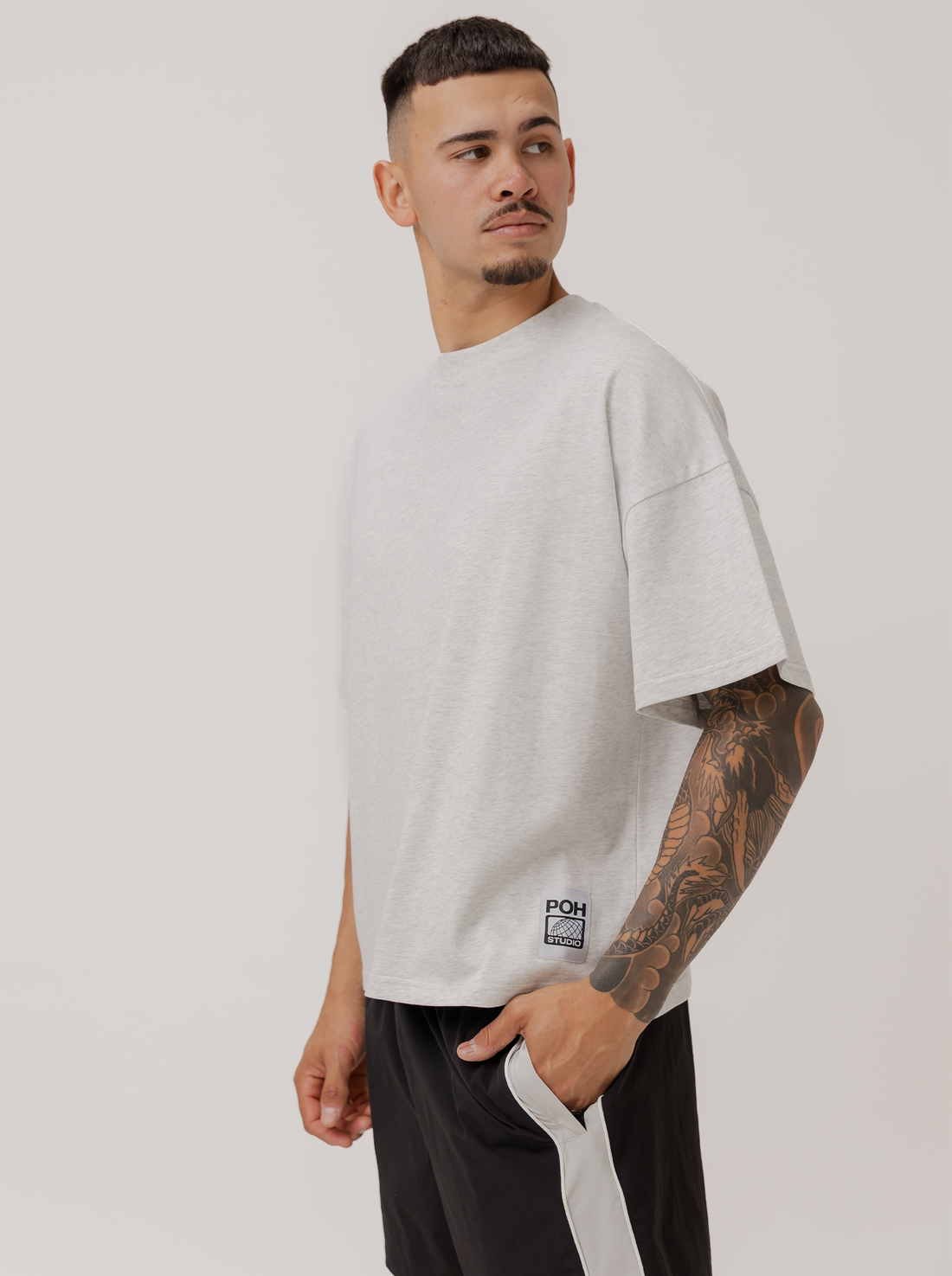 Heavyweight Boxy Tee in Grey