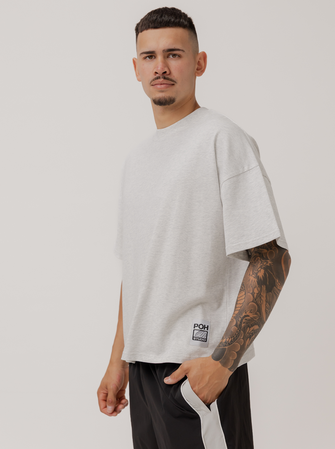 Heavyweight Boxy Tee in Grey