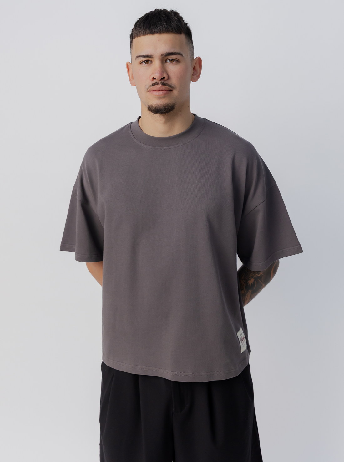 Heavyweight Boxy Tee in Concrete