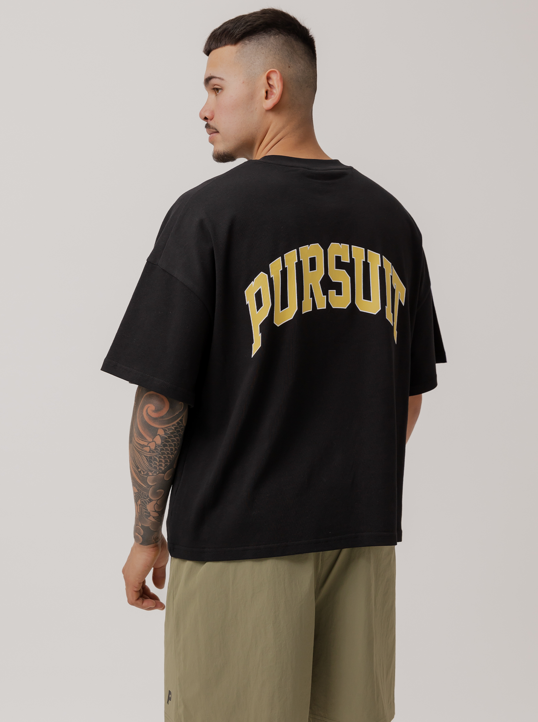 Heavyweight Varsity Tee in Court Black