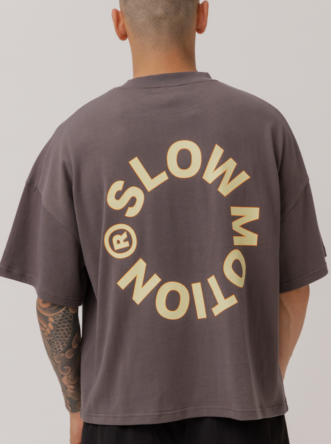 Slow Motion Boxy Tee in Concrete