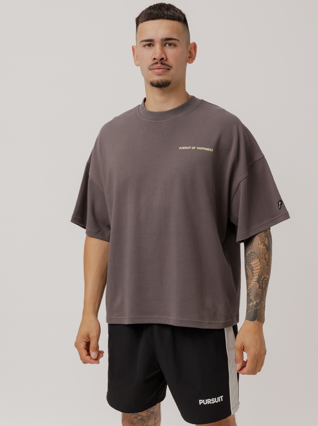 Slow Motion Boxy Tee in Concrete