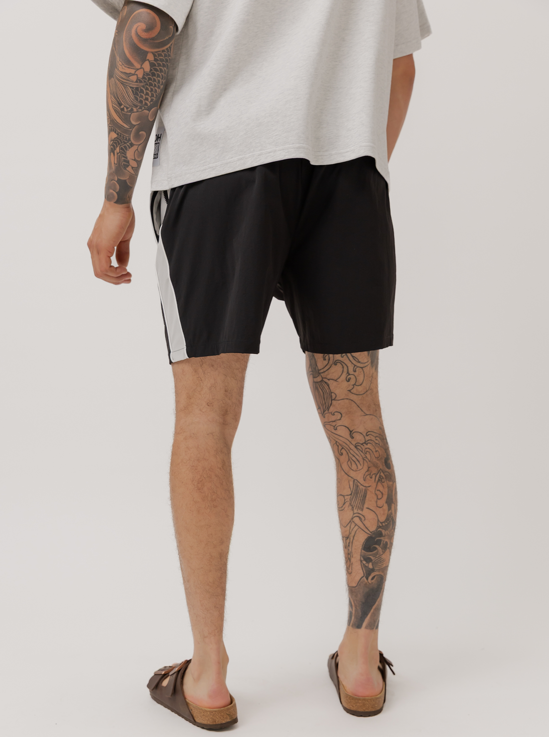 Track Stripe Short in Black