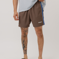 Track Stripe Short in Umber
